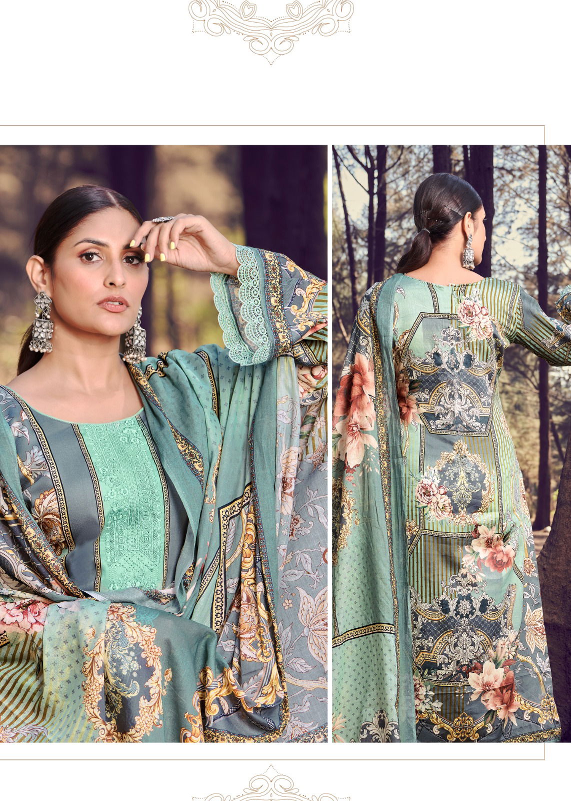 AZA Hermitage 1001-1007 Wholesale Pakistani Dress Material Catalog